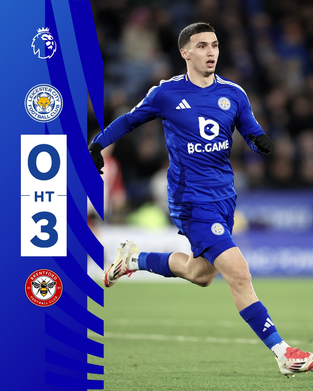  半場0-3！萊斯特若不進球輸球，將主場6連敗0進球創(chuàng)歷史最糟戰(zhàn)績
