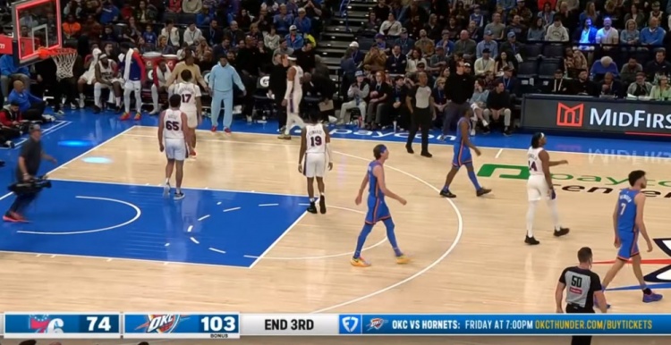  多名主力輪休！雷霆三節(jié)破百 103-74領先76人29分