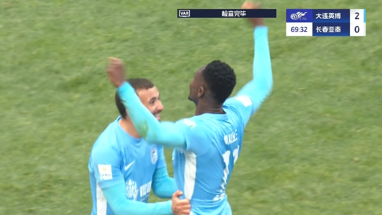  馬萊萊大連處子球！呂焯毅助攻馬萊萊破門，大連英博2-0亞泰