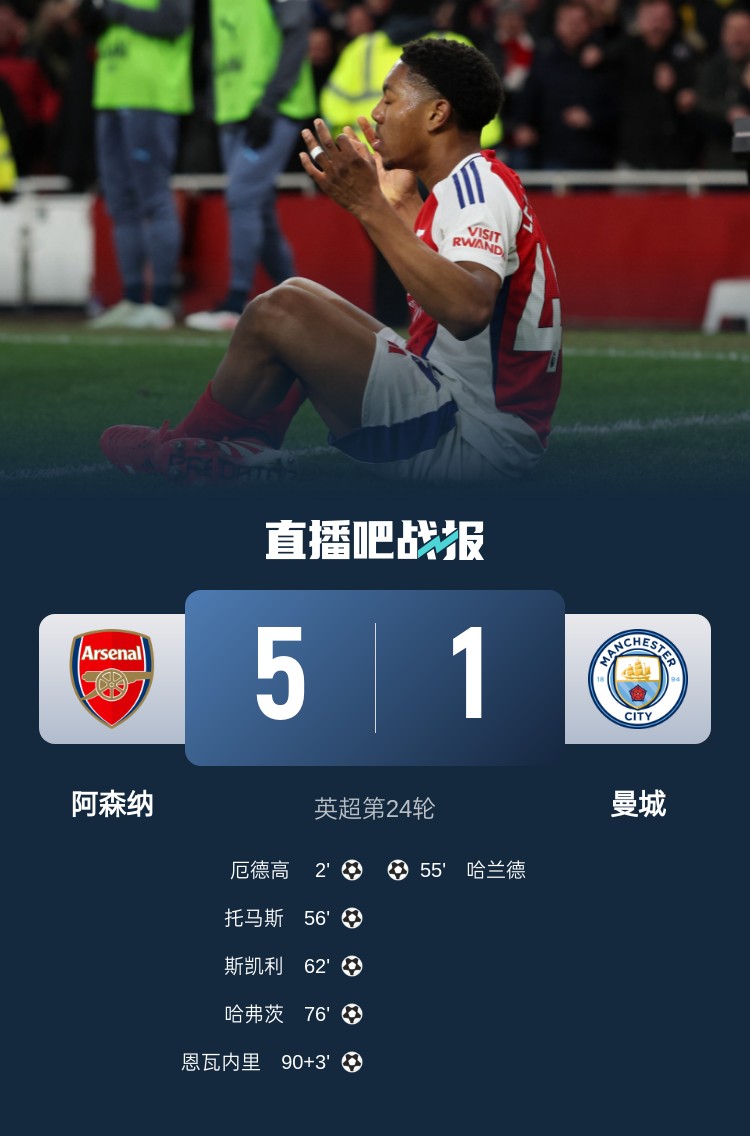  硬氣槍手無(wú)畏強(qiáng)敵！阿森納本賽季5-1碾壓曼城，3-0完勝皇馬